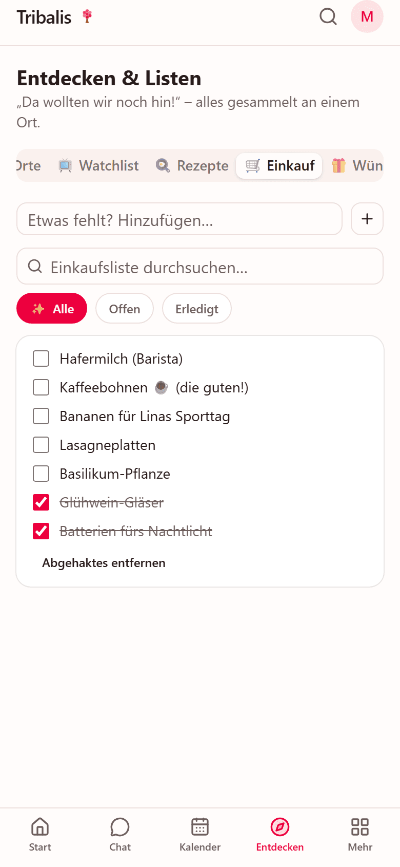 Einkaufsliste